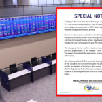 WealthTrust Securities Says Trading Halt Caused by Isolated Erroneous Trade, No Company Involvement