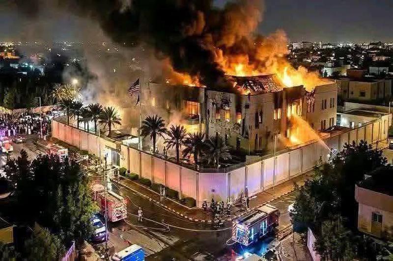 U.S. Embassy in Riyadh Hit by Drone Strikes — Fire, Damage but No Casualties