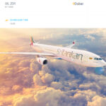 SriLankan Airlines Flight UL 231 Scheduled for Departure to Dubai Today