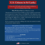 US Embassy in Sri Lanka Urges Citizens to Enroll for Security Alerts